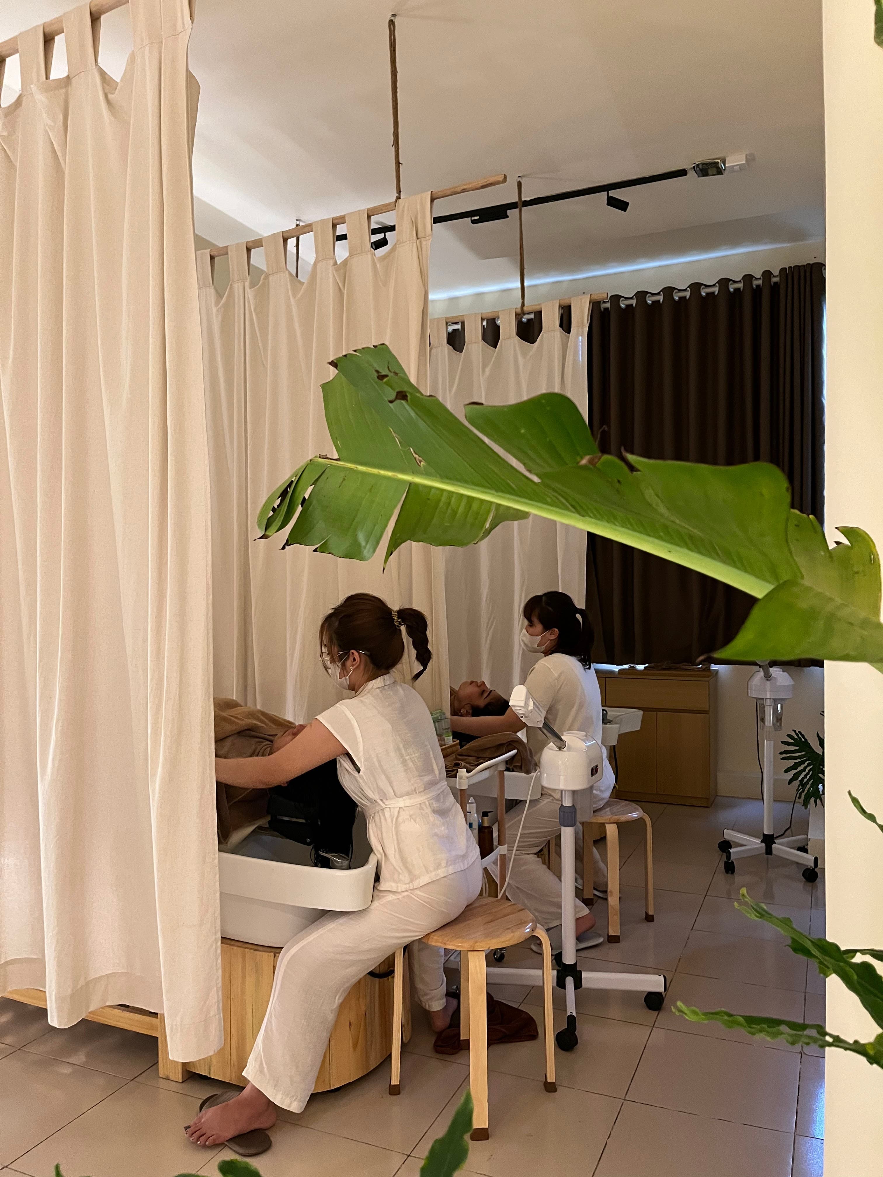 Relaxing herbal head spa experience at Tropi Q